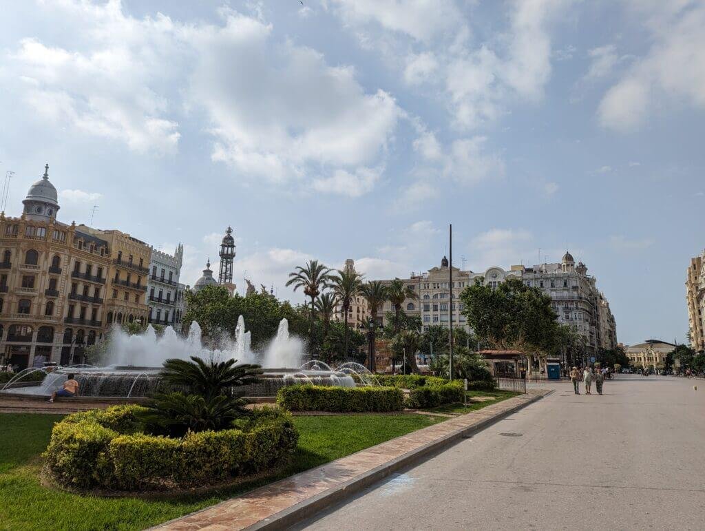 A photo of the city hall square where the Valencia: 1-day itinerary begins. 