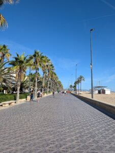 The beach at one of the best bike tours in Valencia