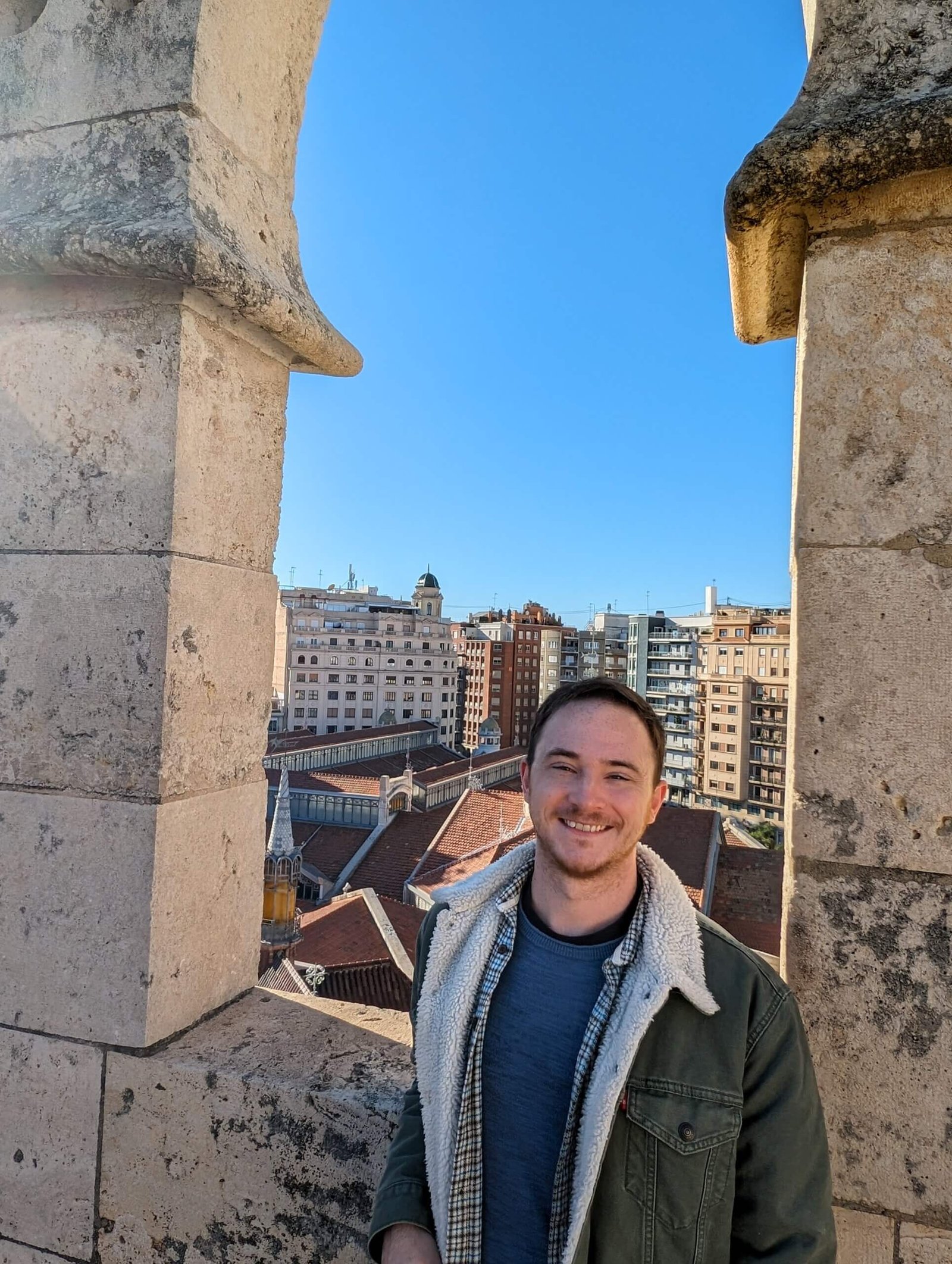 A picture of Kevin on a tour of La Llotja in Valencia