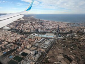 A view of a flight from Valencia